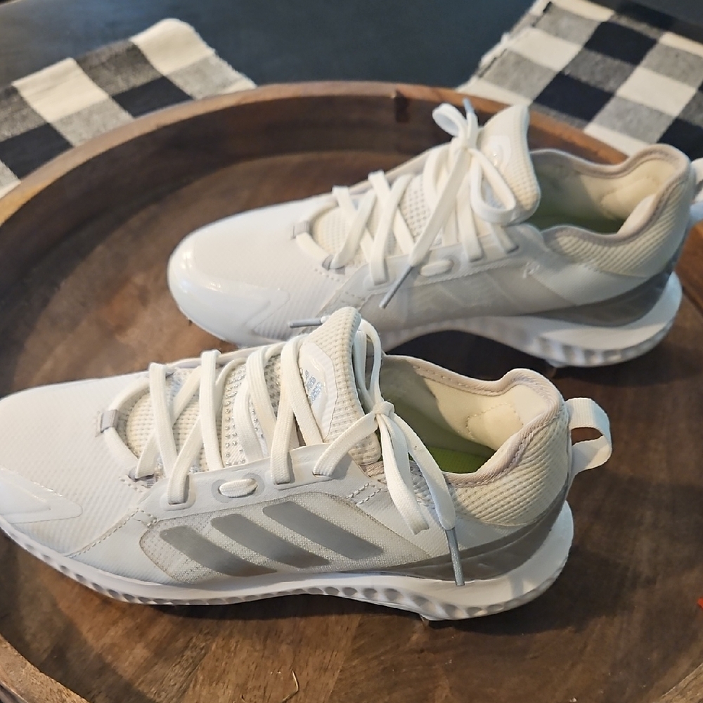 Adidas White and Light Gray Athletic Shoes